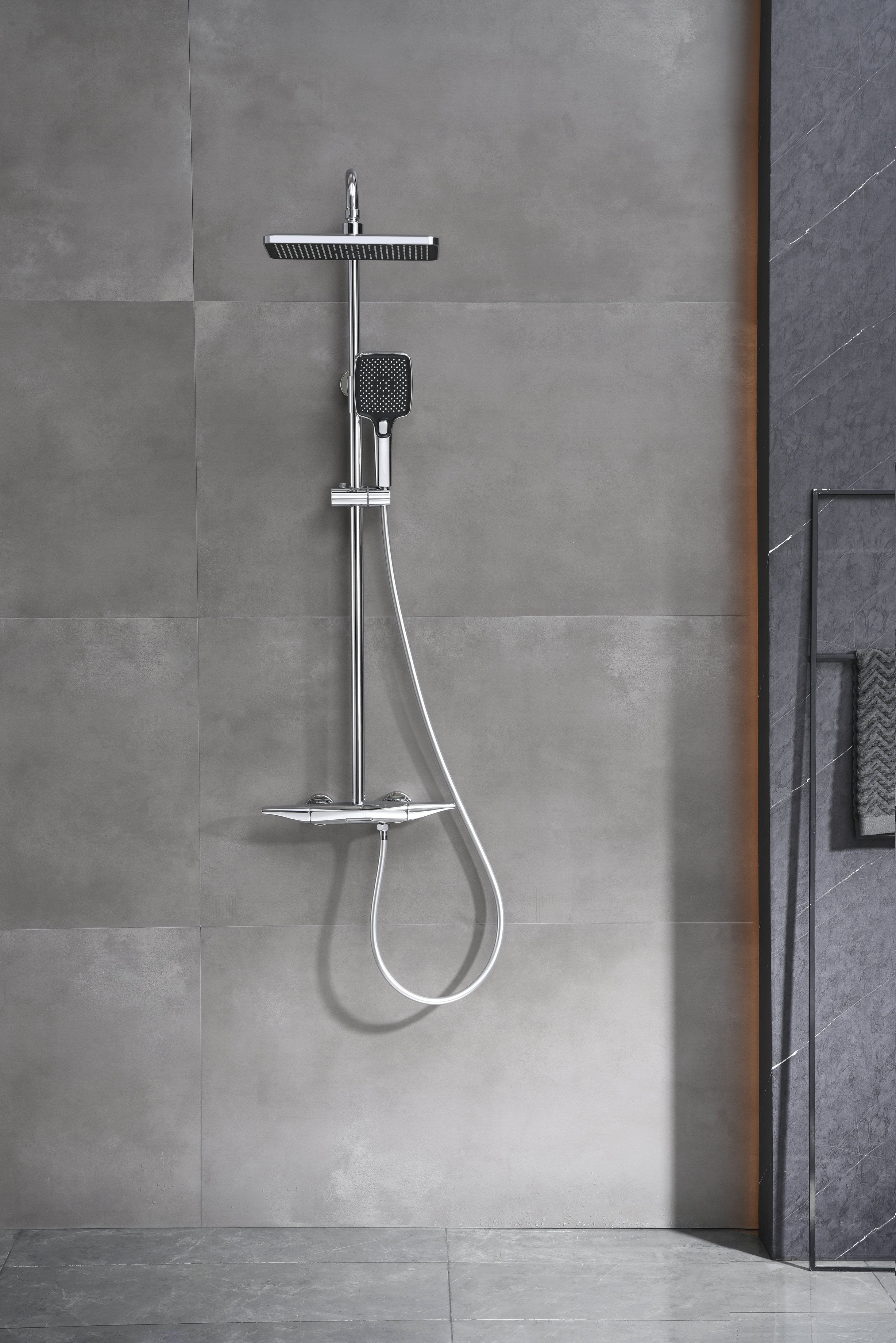 Novo Multi Chrome  Modern Mixer Shower System 3-Function Solid Brass