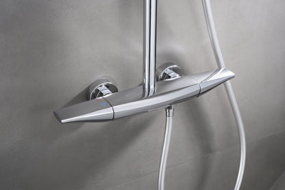 Novo Multi Chrome  Modern Mixer Shower System 3-Function Solid Brass