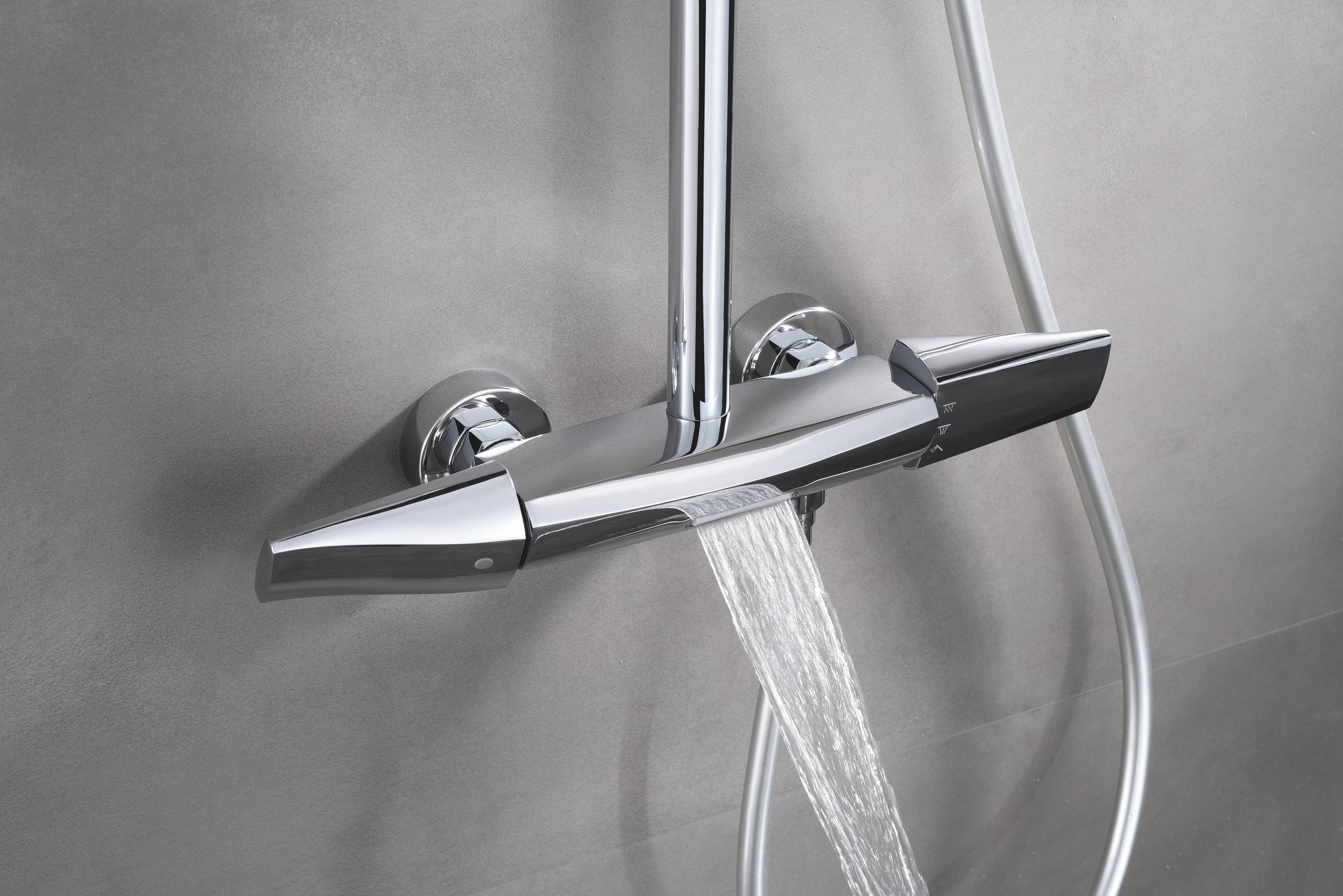 Novo Multi Chrome  Modern Mixer Shower System 3-Function Solid Brass