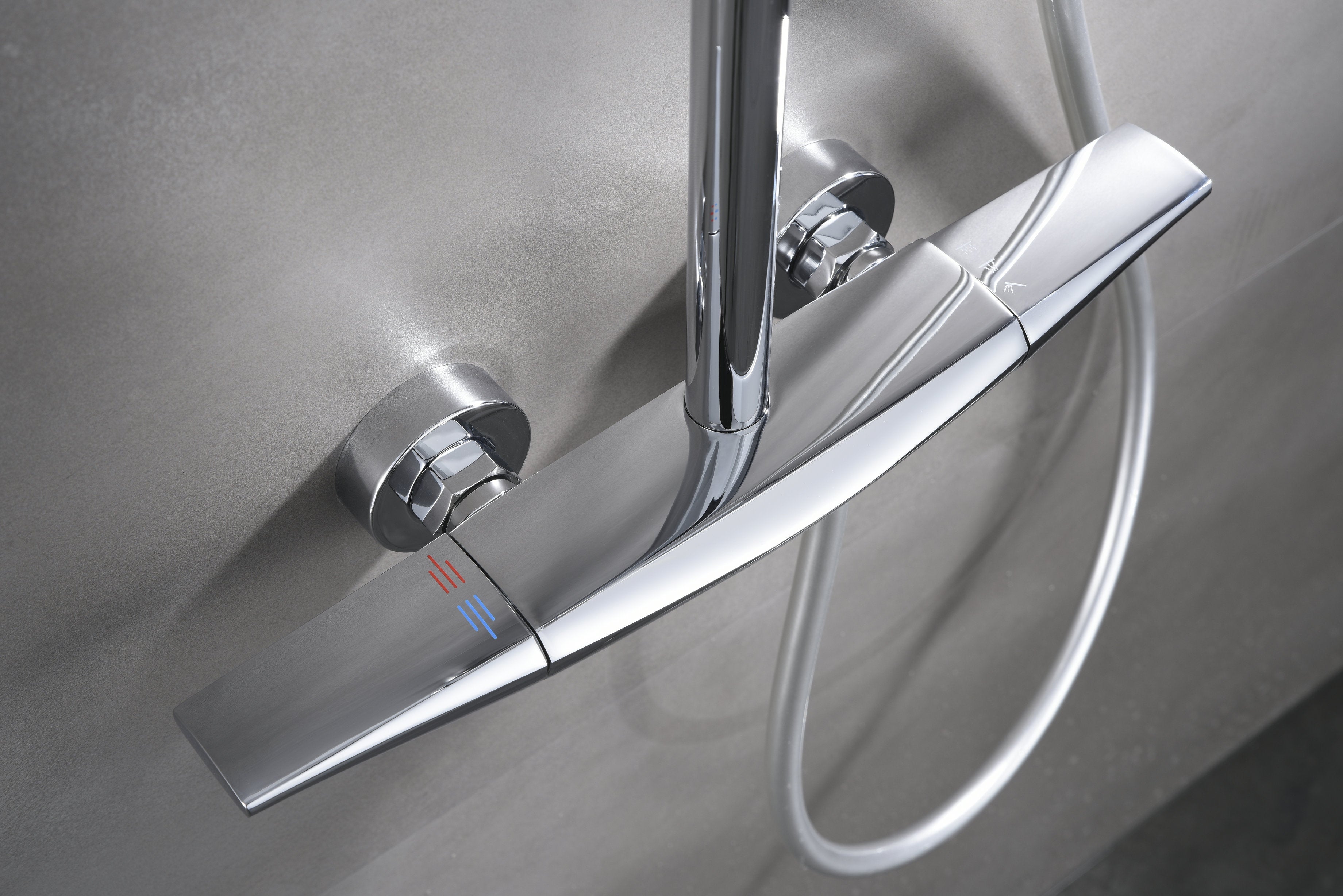 Novo Multi Chrome  Modern Mixer Shower System 3-Function Solid Brass