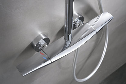 Novo Multi Chrome  Modern Mixer Shower System 3-Function Solid Brass