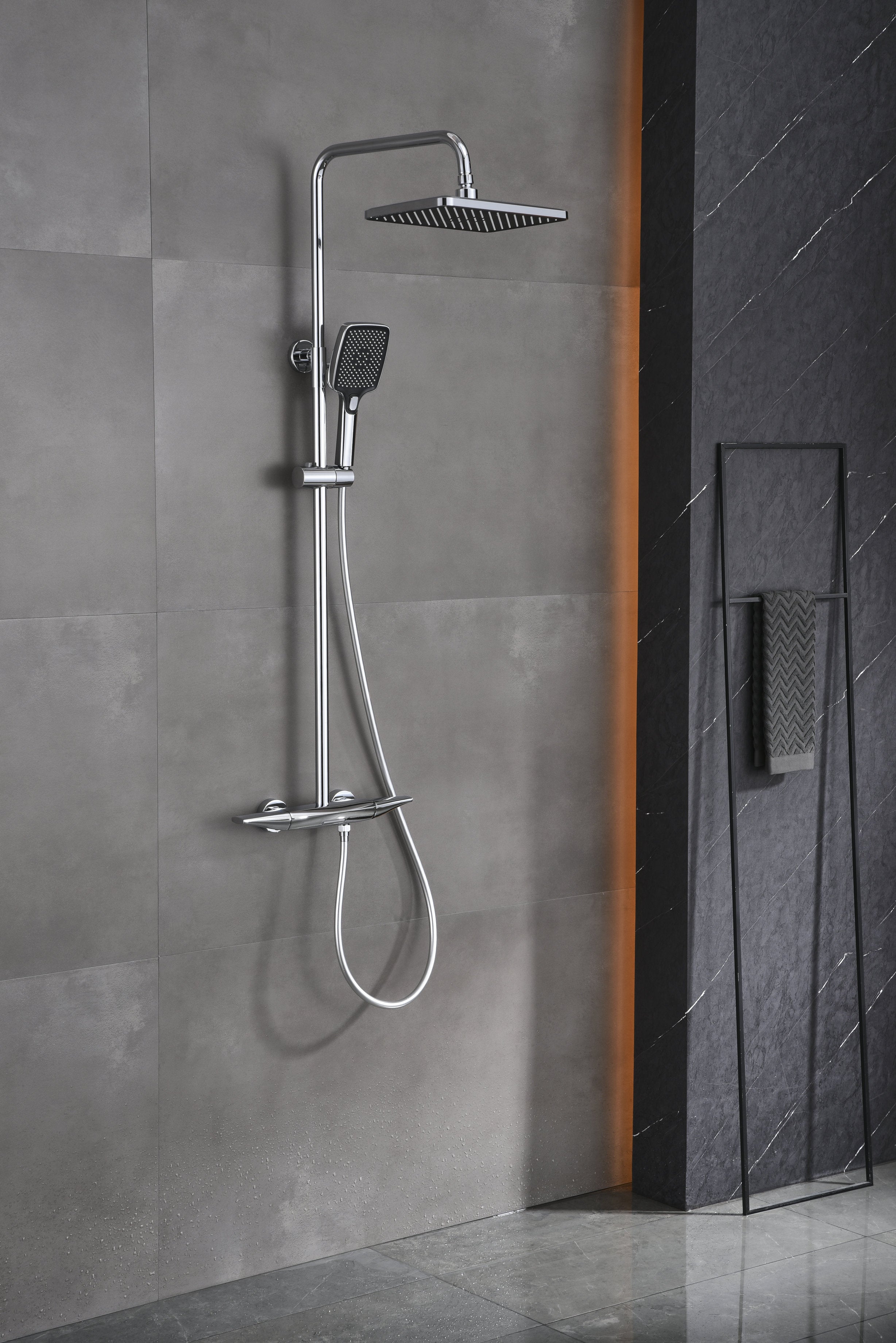 Novo Multi Chrome  Modern Mixer Shower System 3-Function Solid Brass