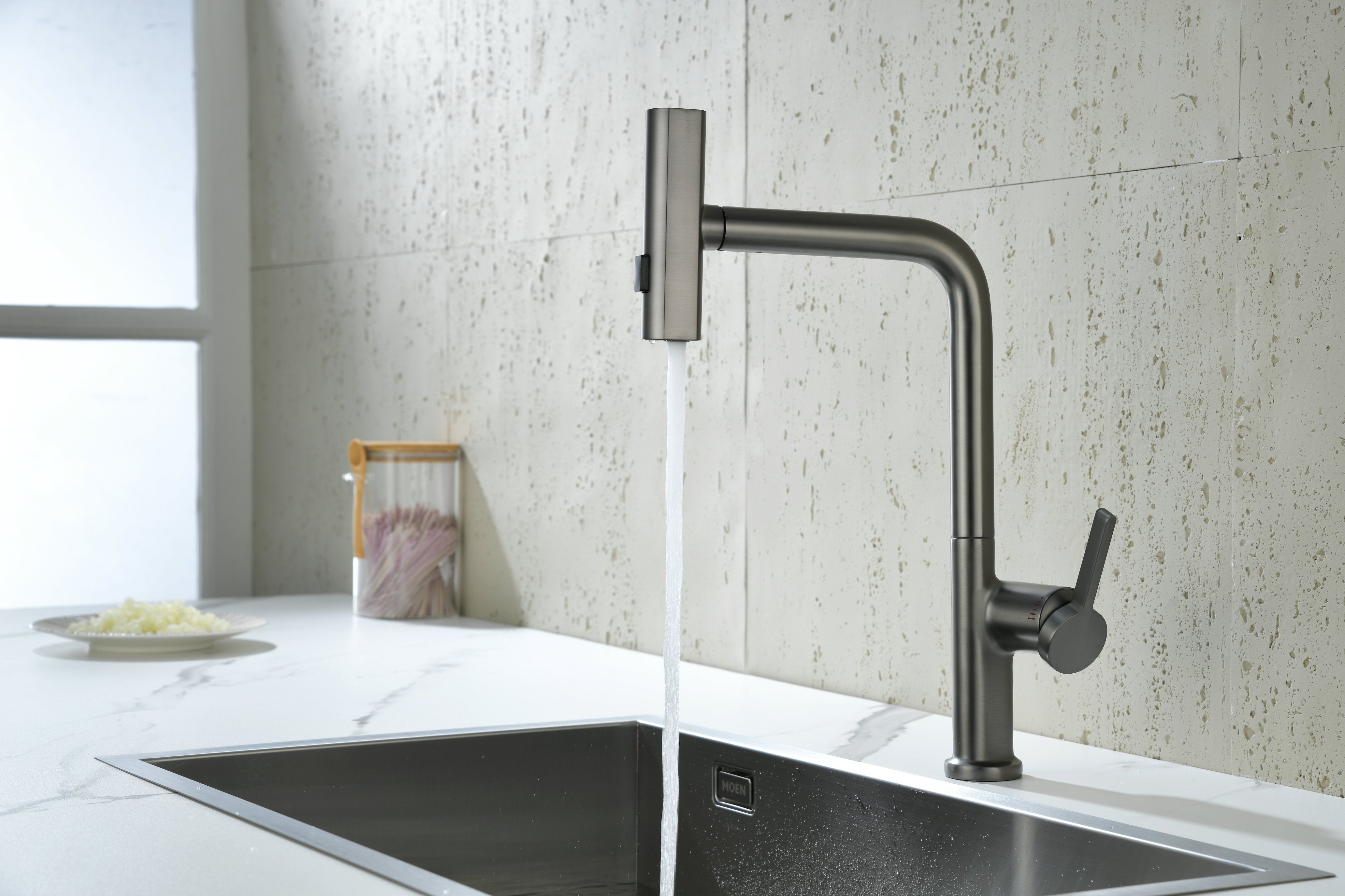 Novo HTC Kitchen Mixer Tap Multi Spray GUN METAL