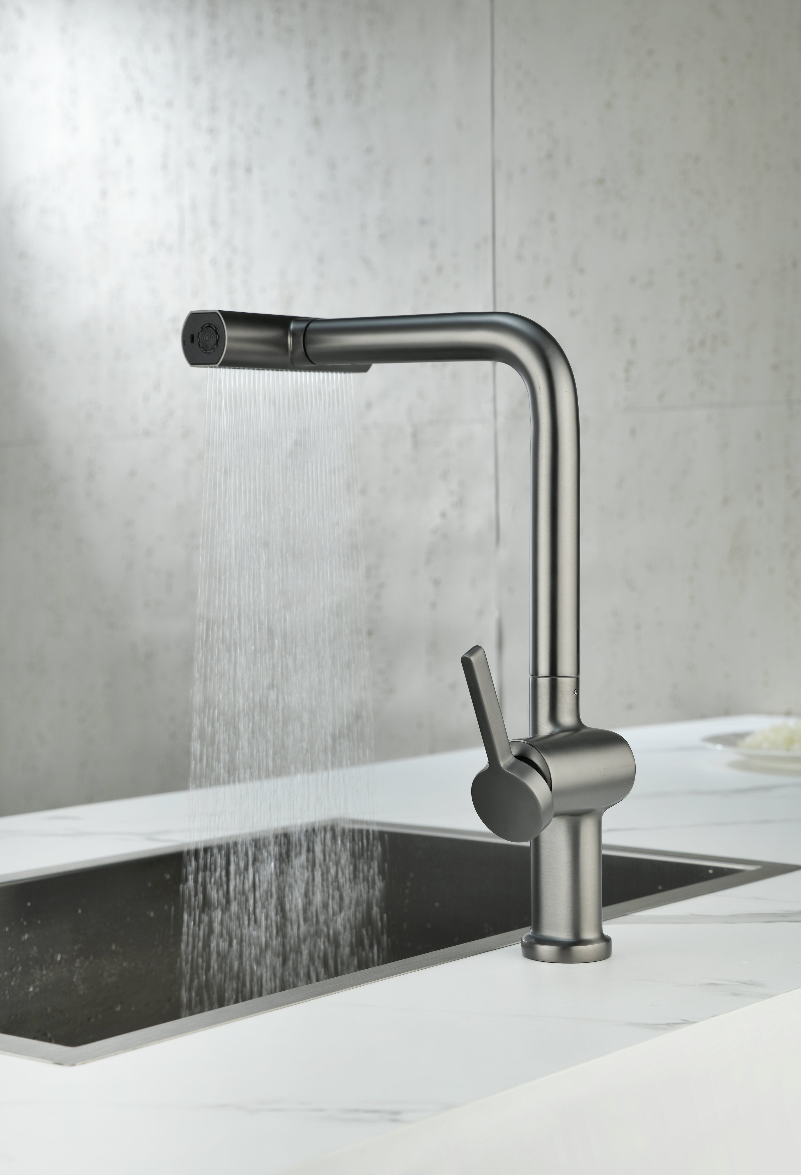 Novo HTC Kitchen Mixer Tap Multi Spray GUN METAL