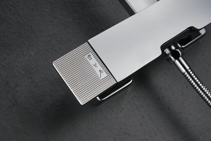 Novo Edge Chrome  Modern Mixer Shower System 3-Function Solid Brass