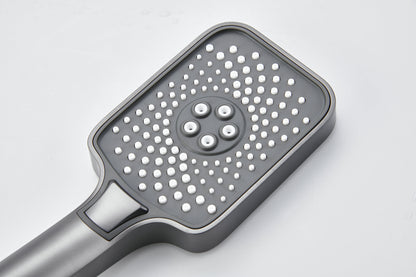 Novo Dynamic Thermostatic Brushed Gunmetal Modern Mixer Shower System 4-Function Solid Brass