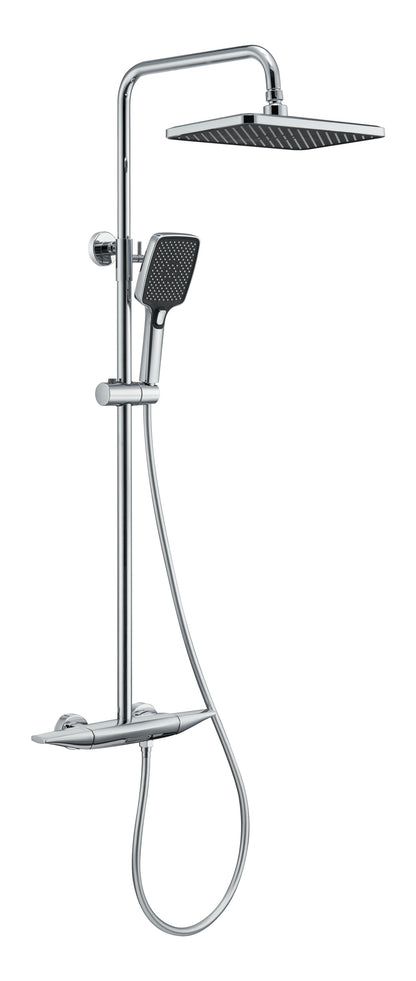 Novo Multi Chrome  Modern Mixer Shower System 3-Function Solid Brass