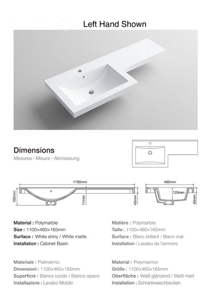 Novo 1100  White Furniture & BTW WC Pack