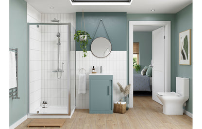 Elentra 510mm Wall Hung Unit Inc. Basin - Matt Sea Green