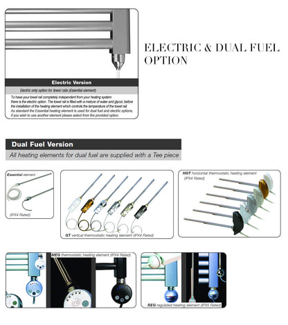 Dq Heating Liana Stainless Steel Straight Towel Rail