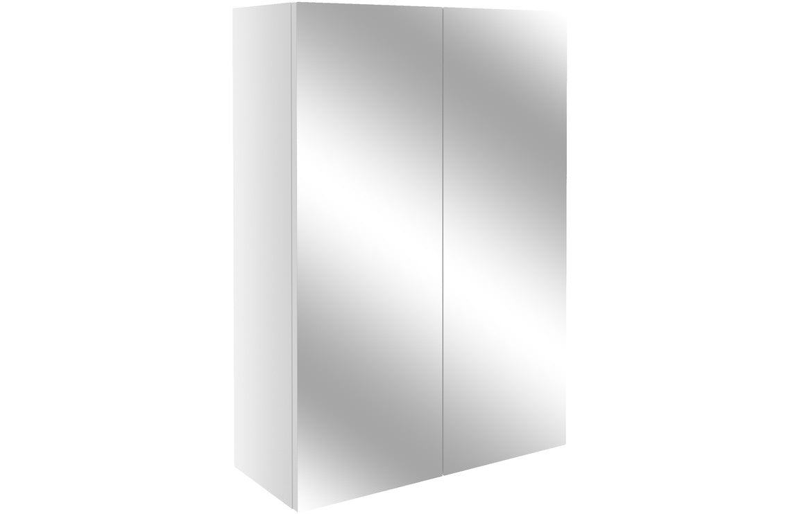 Alba Mirrored Wall Unit - White Gloss
