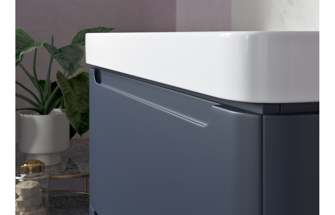 Lambi 350mm 2 Door Wall Hung Tall Unit - Matt Indigo