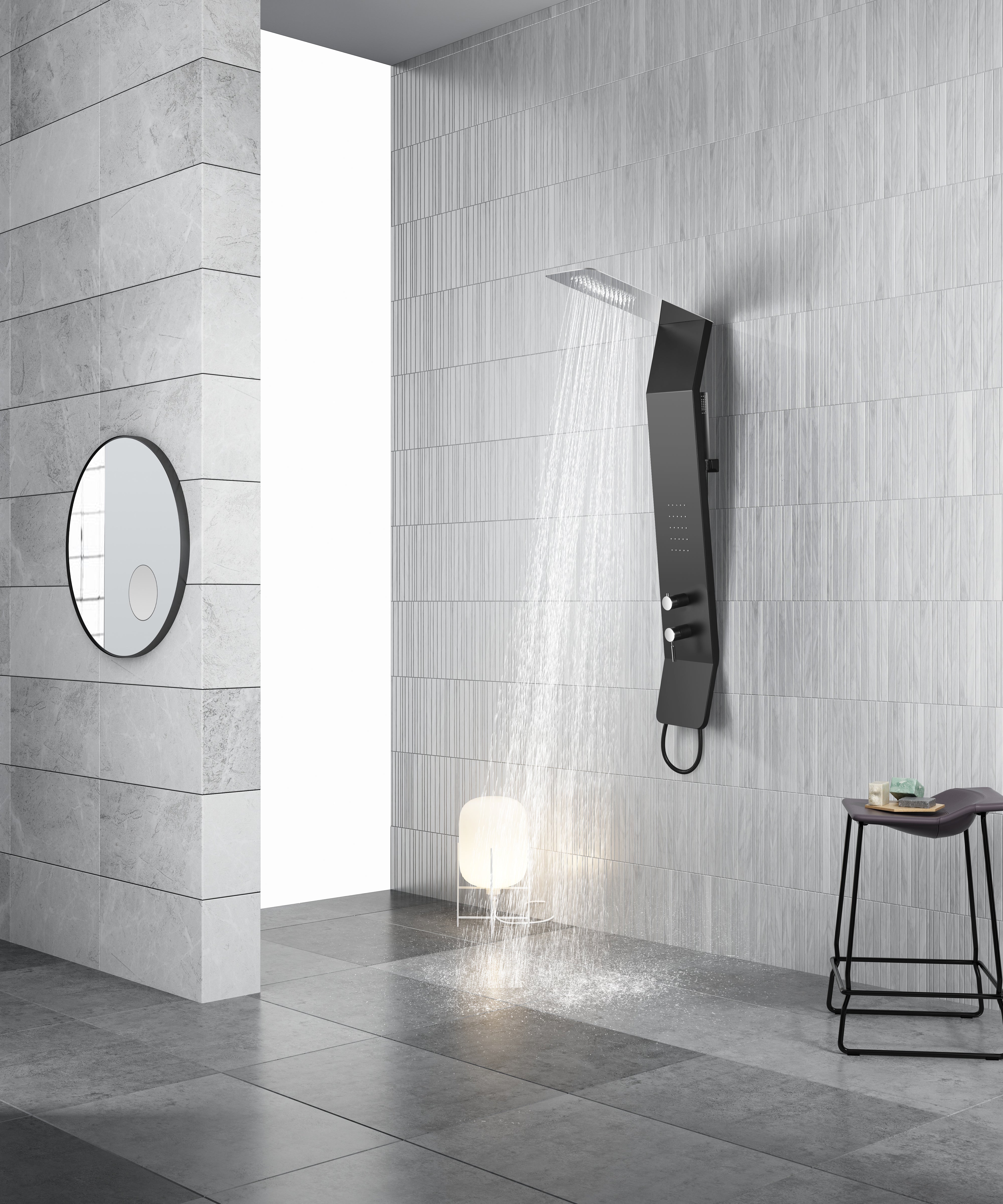 Novo Dynamic Aluminium Designer Column shower Pack