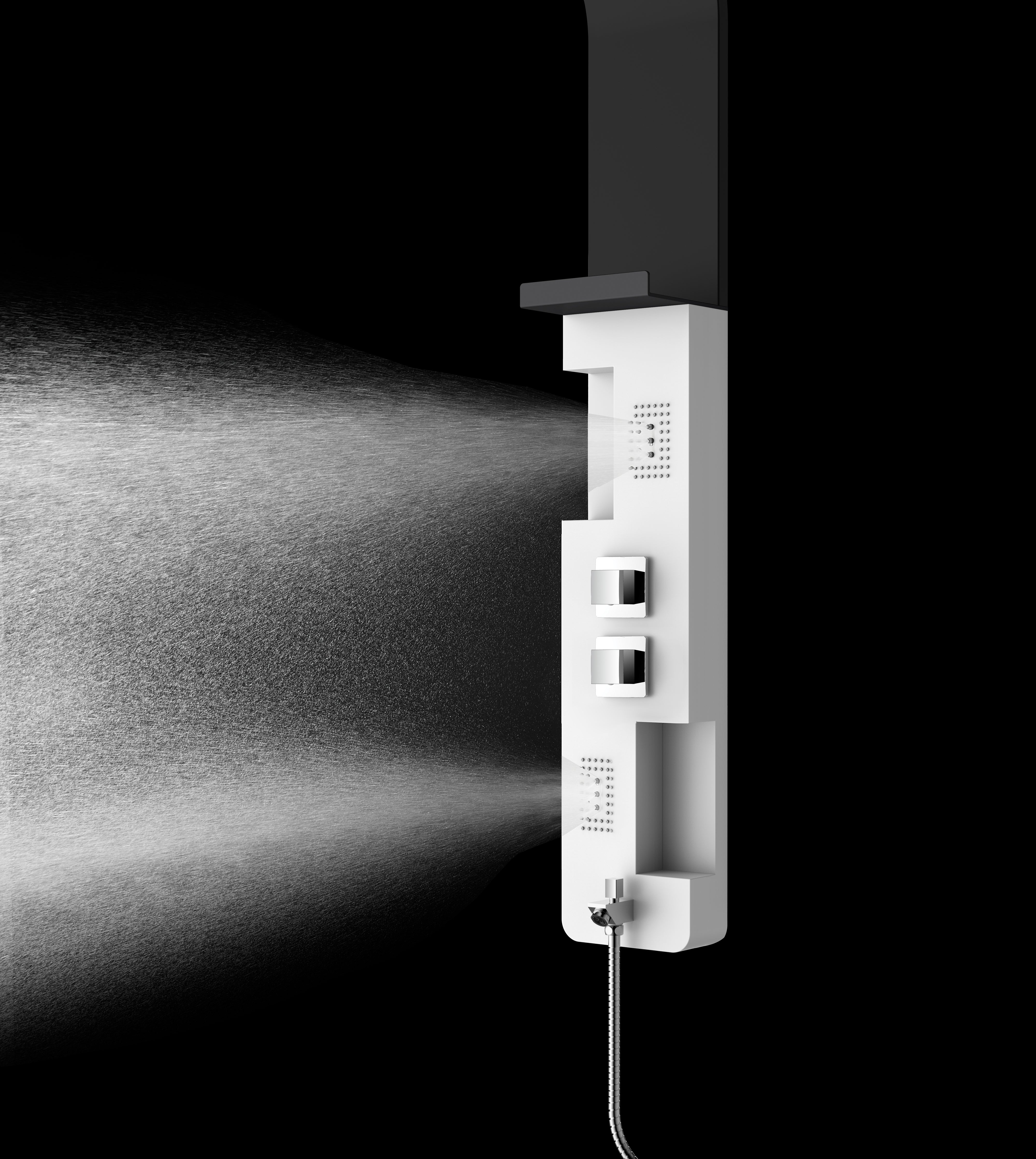 Novo GA Aluminium Designer Thermostatic Column shower Pack