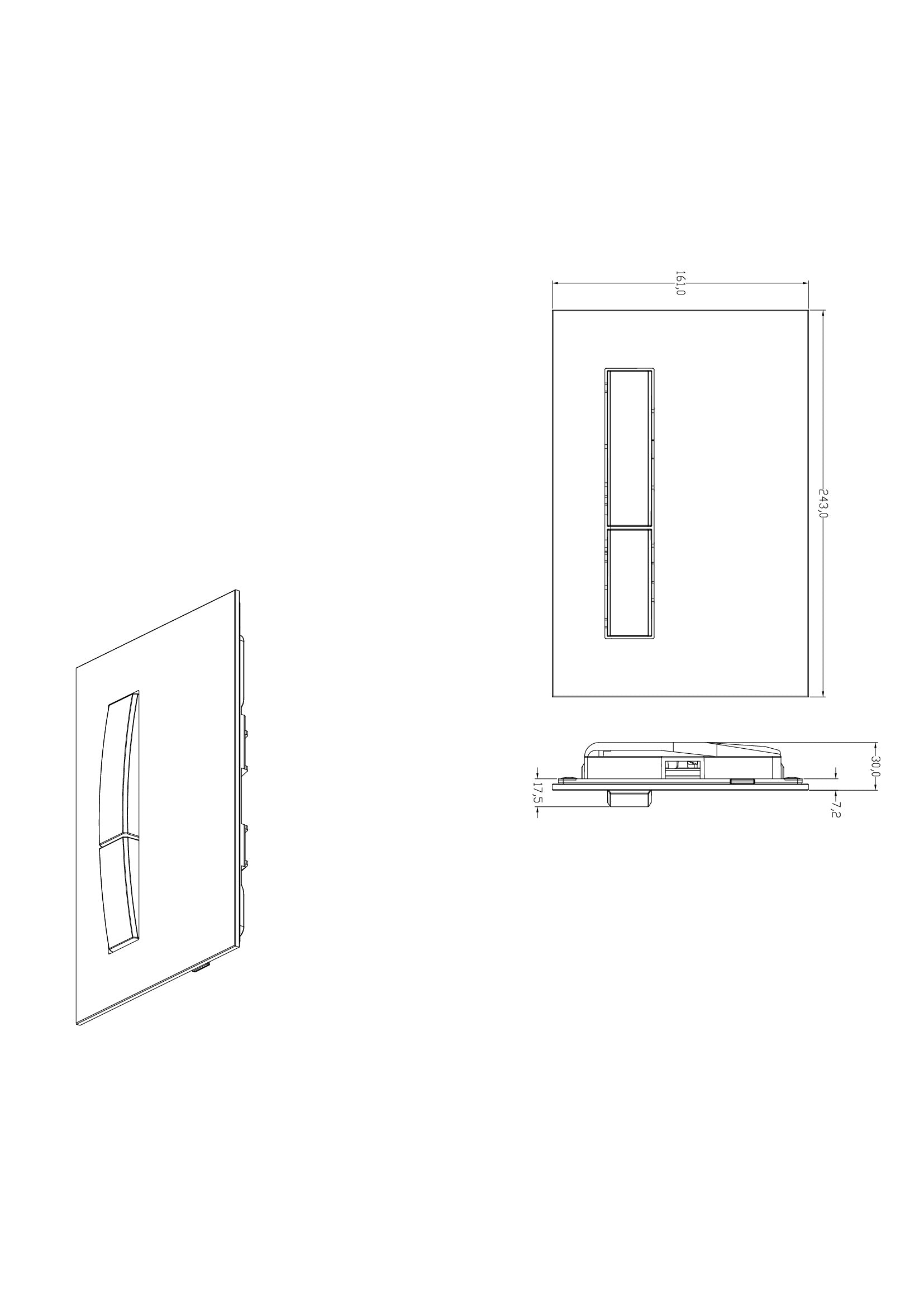Novo Vintage Glass Dual Flush Plate Glass Black