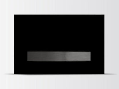 Novo Vintage Glass Dual Flush Plate Glass Black
