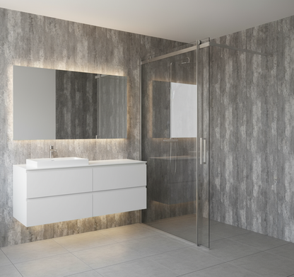 Shower Wall Panel  1200 Grey Metalic