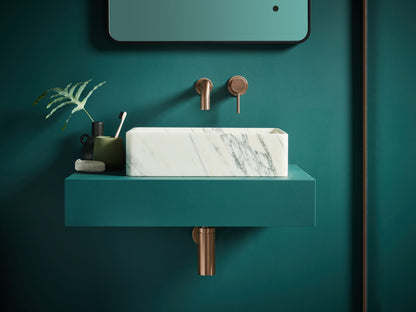 Cre Matt Black Wall Mounted Basin / Bath Filler Tap