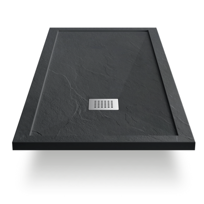 Novo I Series Solid Slate Stone 30mm Shower Tray with  Waste System
