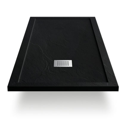 Novo I Series Solid Slate Stone 30mm Shower Tray with  Waste System