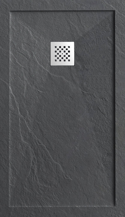Novo I Series Solid Slate Stone 30mm Shower Tray with  Waste System