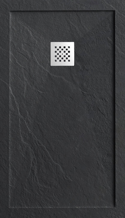 Novo I Series Solid Slate Stone 30mm Shower Tray with  Waste System