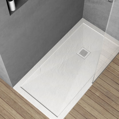 Novo I Series Solid Slate Stone 30mm Shower Tray with  Waste System