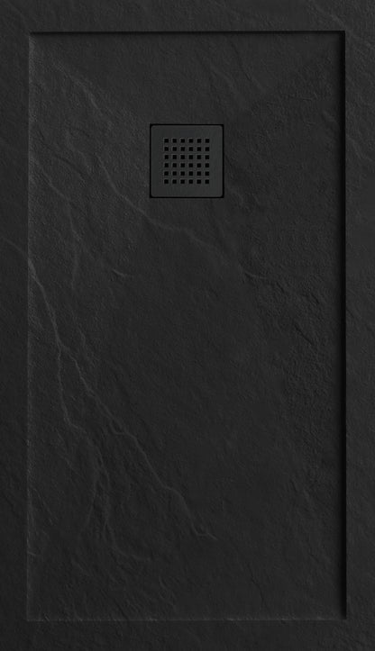 Novo I Series Solid Slate Stone 30mm Shower Tray with  Waste System