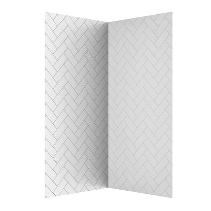 Shower Wall  Panel  1200 White Metro Tile