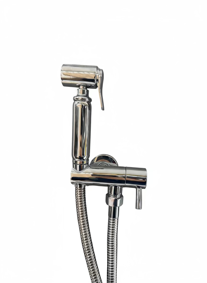 Novo Round Single Feed Bidet Spray Mixer Chrome