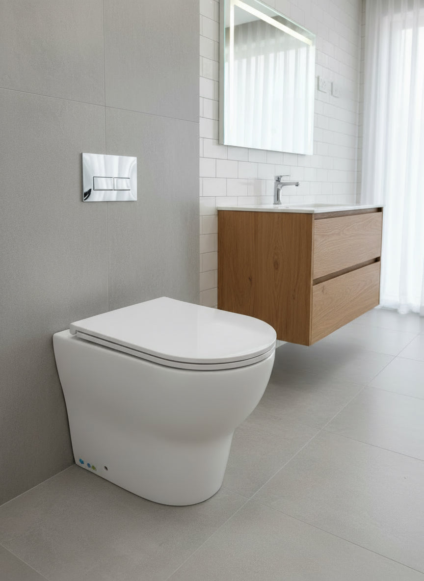 Novo 6201  Comfort Height Back To Wall Short  & Soft Close Seat