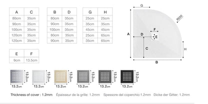 Novo FQ Series 900x900 Quadrant Slate Stone 25mm Shower Tray with  Waste System