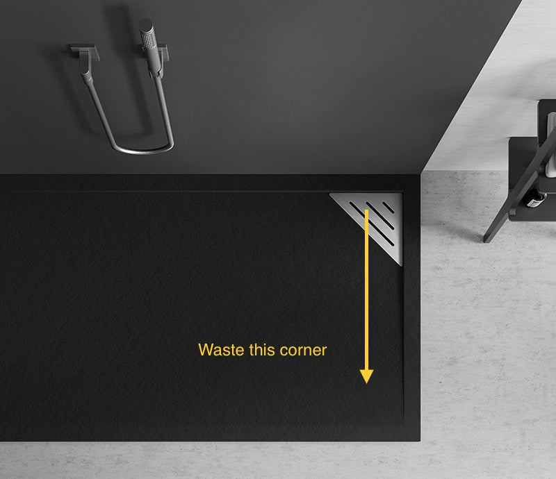 Novo Victor Series Rectangular Slate Stone 25mm Shower Tray with  Waste System