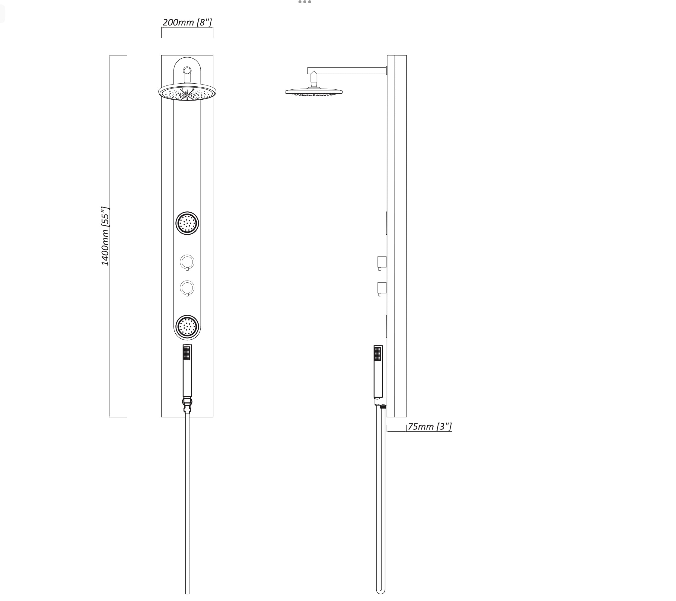 Novo Designer Column Venice shower Pack
