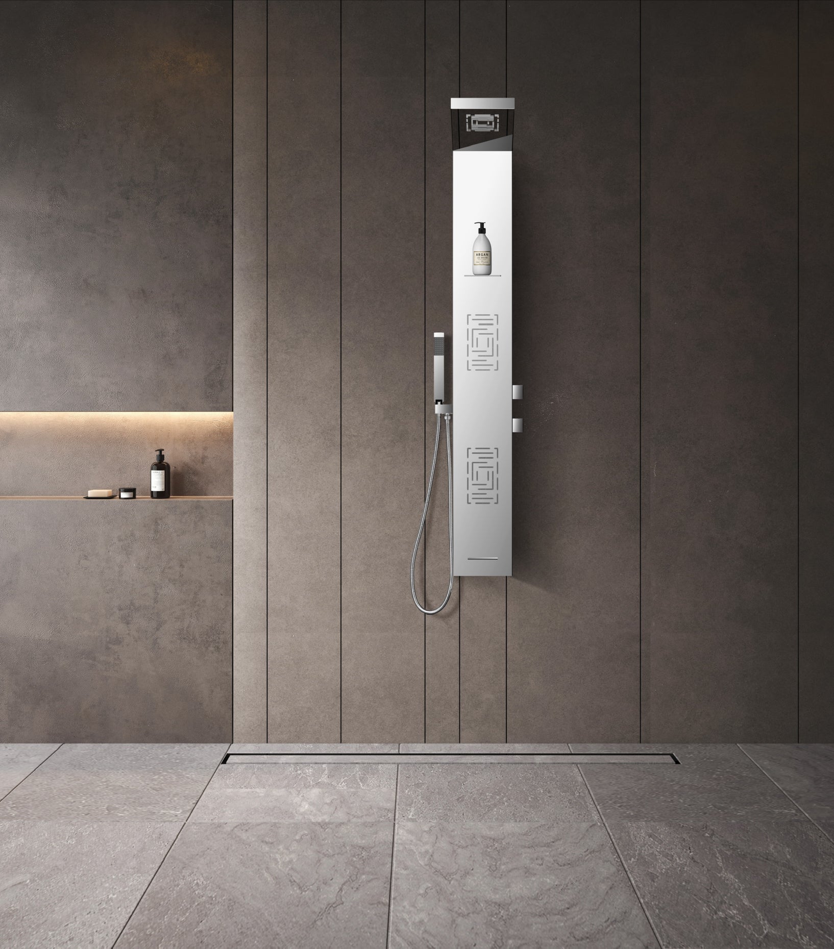 Novo Designer Column Kuadra shower Pack