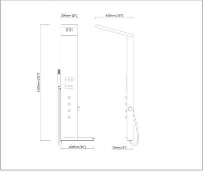 Novo Designer Column Stella shower Pack
