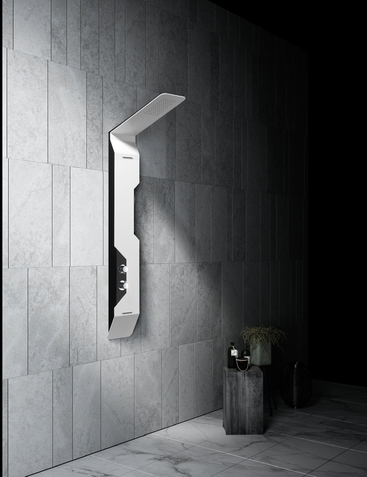 Novo Artisia Aluminium Designer Thermostatic Column shower Pack