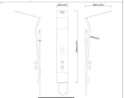 Novo Dynamic Aluminium Designer Column shower Pack