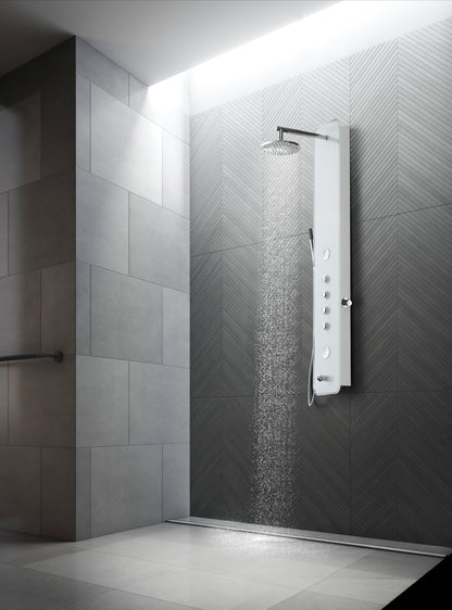 Novo Glass Aluminium Designer Thermostatic Column shower Pack