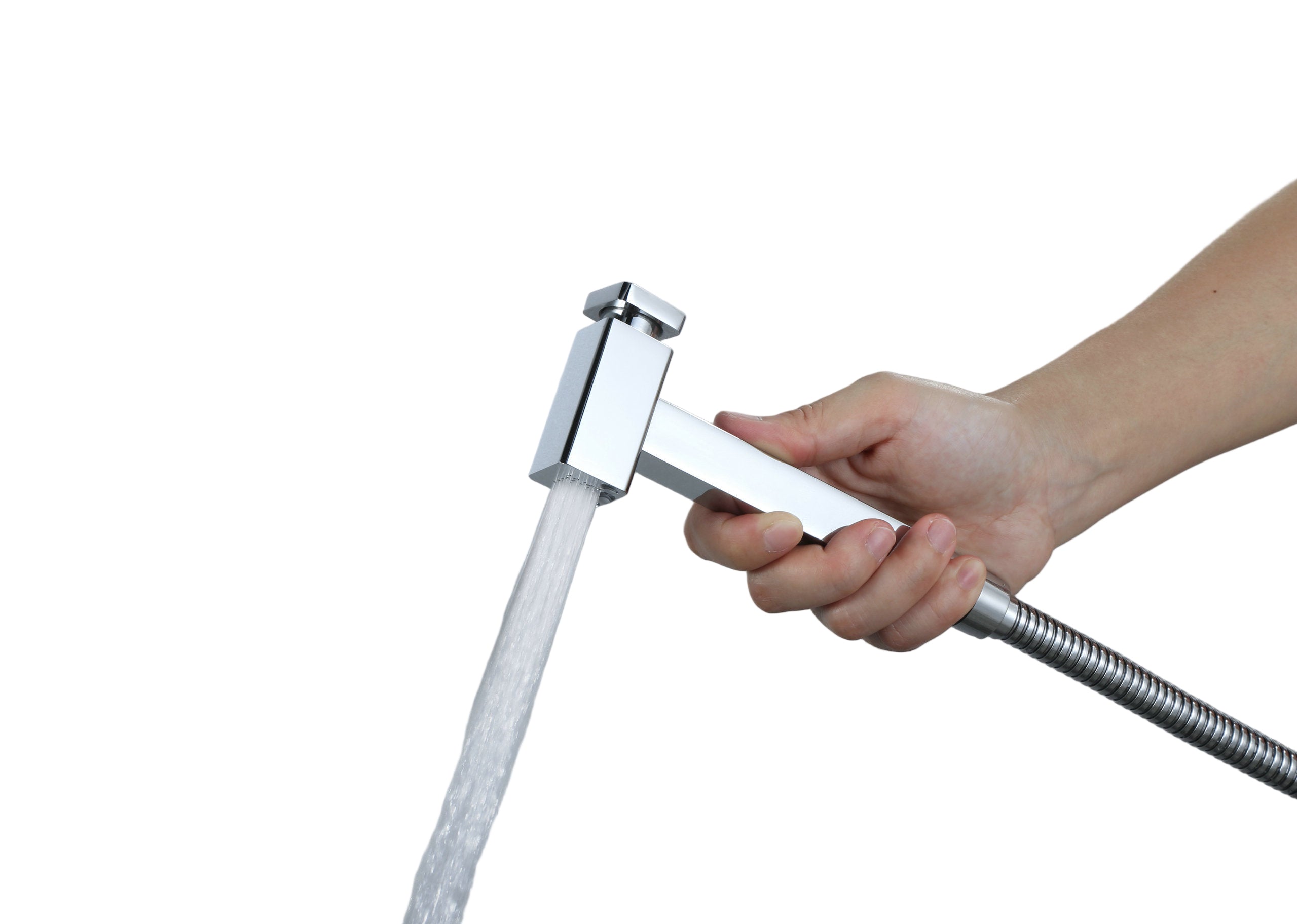 Novo Square Click  Single Feed Bidet Spray Mixer Chrome High Pressure