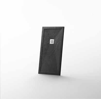 Novo I Series Solid Slate Stone 30mm Shower Tray with  Waste System
