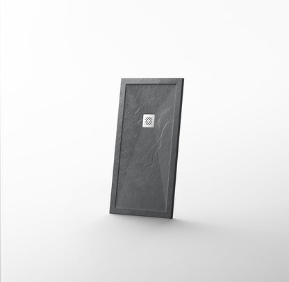Novo I Series Solid Slate Stone 30mm Shower Tray with  Waste System