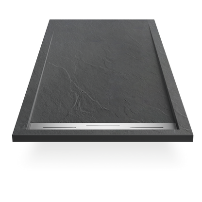 Novo Linear  Slate Stone 25mm Shower Tray with Linear Waste System