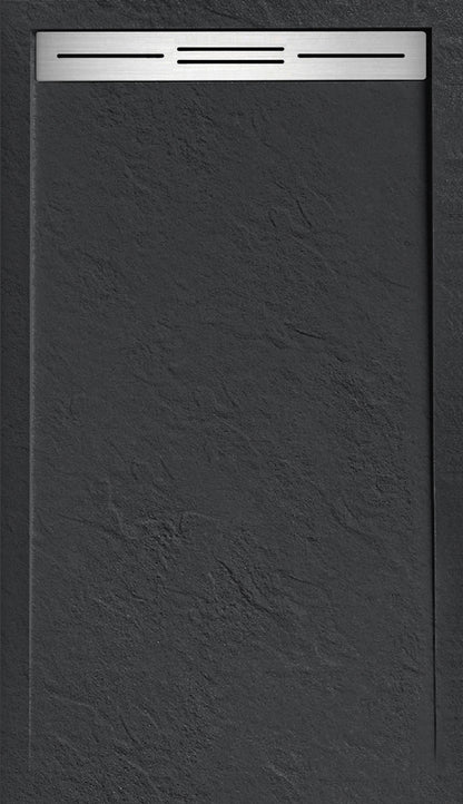 Novo Linear  Slate Stone 25mm Shower Tray with Linear Waste System
