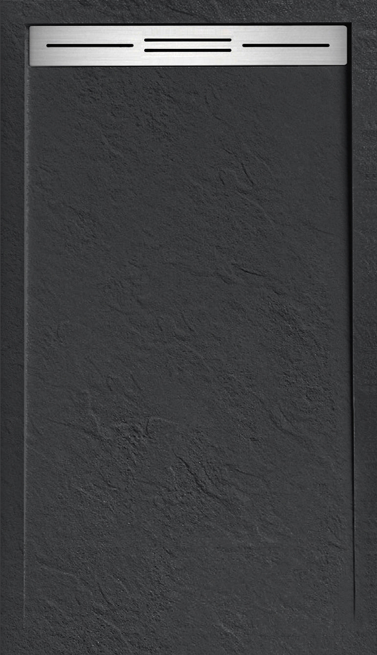 Novo Linear  Slate Stone 25mm Shower Tray with Linear Waste System