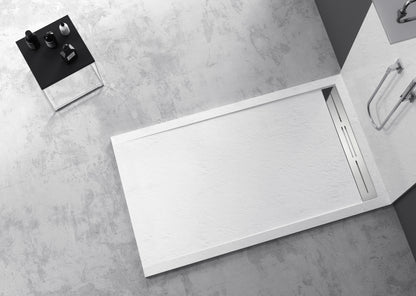 Novo Linear  Slate Stone 25mm Shower Tray with Linear Waste System