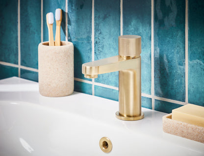 CEA Mini Basin Mixer Brushed Brass