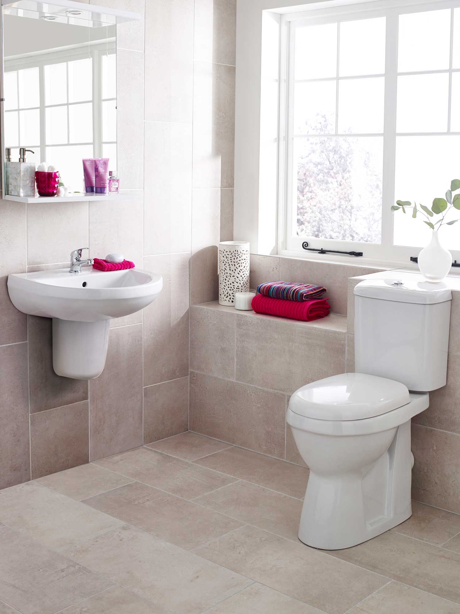 Nuie Doc M 380 x 630mm Close Coupled Comfort Height Pan And Cistern Set
