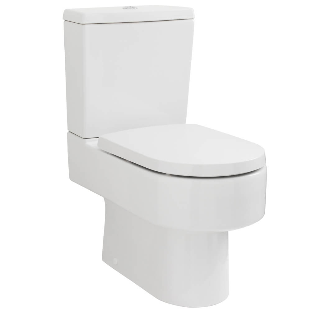 Nuie Ambrose 410 x 660mm White Semi Flush To Wall Pan With Cistern