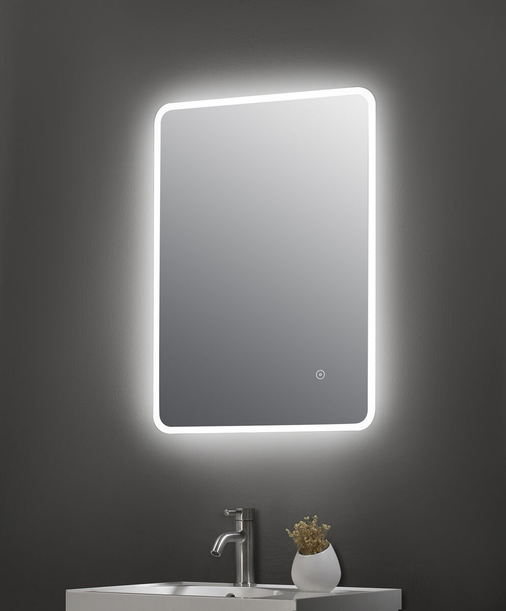 Hudson Reed 500 x 700mm Portrait Illuminated LED Ambient Mirror